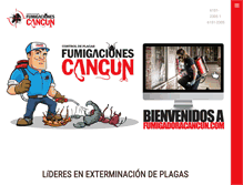 Tablet Screenshot of fumigadoracancun.com